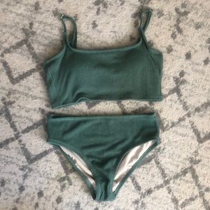 Kona Sol textured green swimsuit